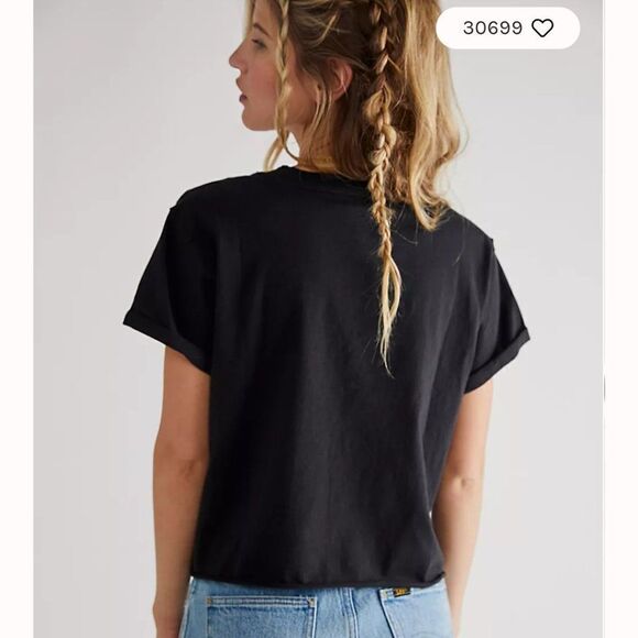 New Free People Perfect Tee In Black and and white - Picture 3 of 8